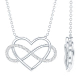 Certified Moissanite Infinity Heart Necklace Rosec Jewels