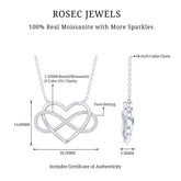 Certified Moissanite Infinity Heart Necklace Rosec Jewels