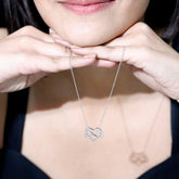 Certified Moissanite Infinity Heart Necklace Rosec Jewels