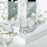 Certified Moissanite Infinity Heart Necklace Rosec Jewels