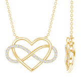 Certified Moissanite Infinity Heart Necklace Rosec Jewels
