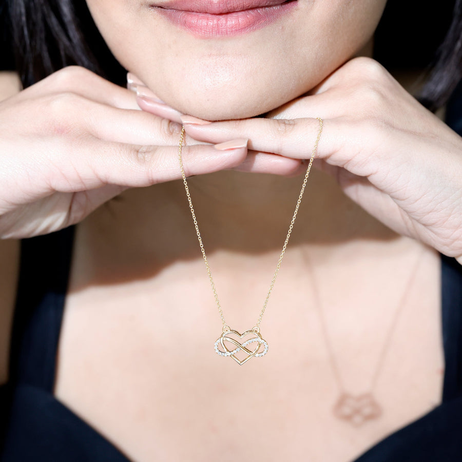 Certified Moissanite Infinity Heart Necklace
