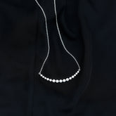Moissanite Curved Bar Necklace for Women Rosec Jewels