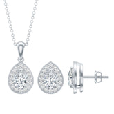 Certified Moissanite Teardrop Jewelry Set Rosec Jewels