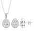 Certified Moissanite Teardrop Jewelry Set Rosec Jewels