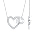 Certified Moissanite Double Heart Necklace for Women Rosec Jewels