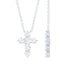 Round Cut Moissanite Cross Pendant Necklace Rosec Jewels
