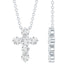 Lab Grown Diamond Religious Cross Pendant Necklace Rosec Jewels