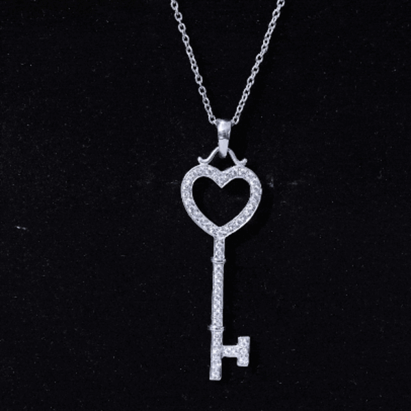 Lab Grown Diamond Key To My Heart Pendant Necklace Rosec Jewels