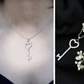 Lab Grown Diamond Key To My Heart Pendant Necklace Rosec Jewels