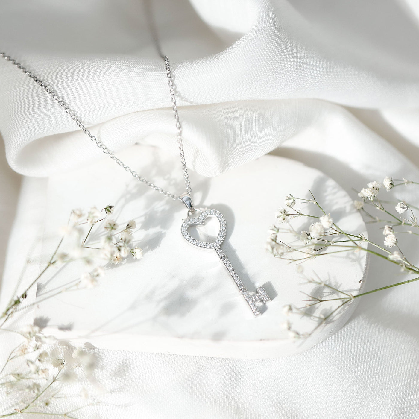 Lab Grown Diamond Key To My Heart Pendant Necklace Rosec Jewels