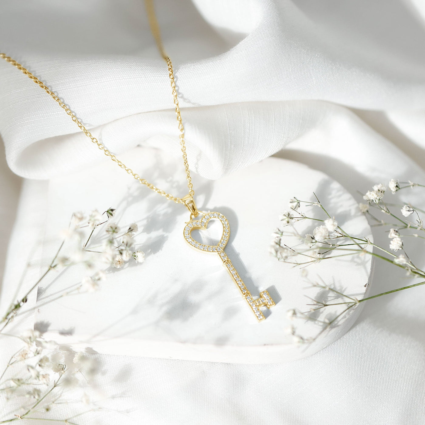 Lab Grown Diamond Key To My Heart Pendant Necklace Rosec Jewels