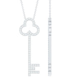 Certified Moissanite Key Pendant Necklace Rosec Jewels