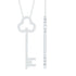 Certified Moissanite Key Pendant Necklace Rosec Jewels