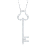 Certified Moissanite Key Pendant Necklace Rosec Jewels