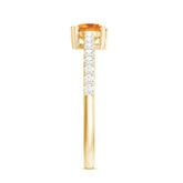 Natural Citrine Promise Ring with Diamond Rosec Jewels