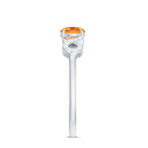 Certified Natural Citrine Infinity Promise Ring with Diamonds Rosec Jewels