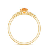 Certified Natural Citrine Infinity Promise Ring with Diamonds Rosec Jewels