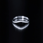 Certified Lab Grown Diamond Curved Stackable Ring Rosec Jewels