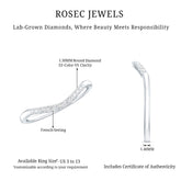 Certified Lab Grown Diamond Curved Stackable Ring Rosec Jewels