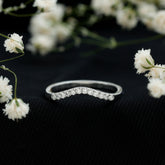 Certified Lab Grown Diamond Curved Stackable Ring Rosec Jewels
