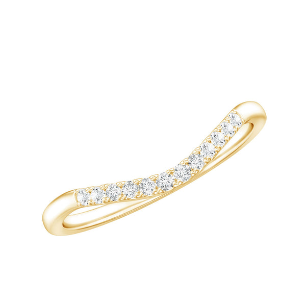 Certified Lab Grown Diamond Curved Stackable Ring Rosec Jewels
