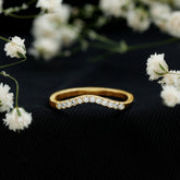 Certified Lab Grown Diamond Curved Stackable Ring Rosec Jewels