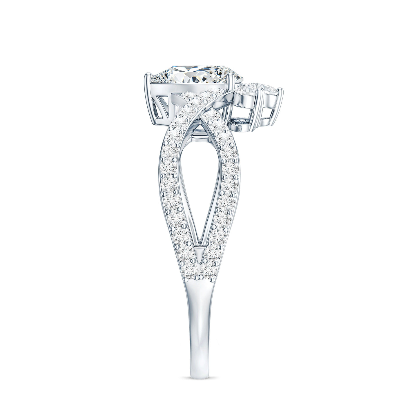 Lab Grown Diamond Teardrop Designer Engagement Ring Rosec Jewels