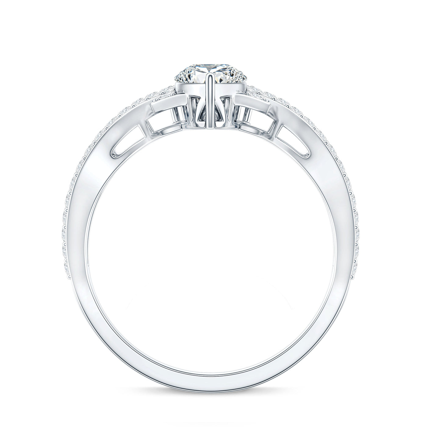 Lab Grown Diamond Teardrop Designer Engagement Ring Rosec Jewels