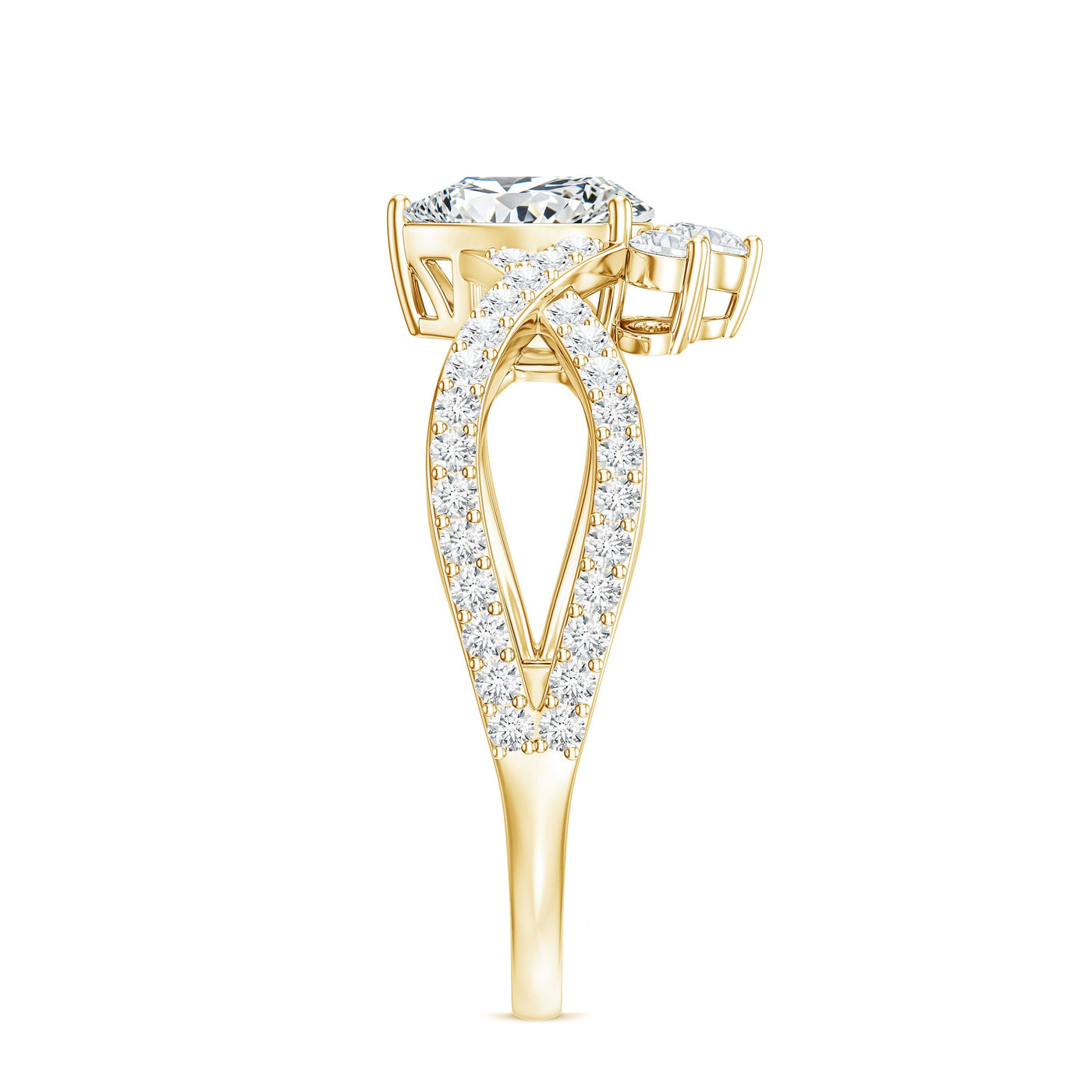 Lab Grown Diamond Teardrop Designer Engagement Ring Rosec Jewels