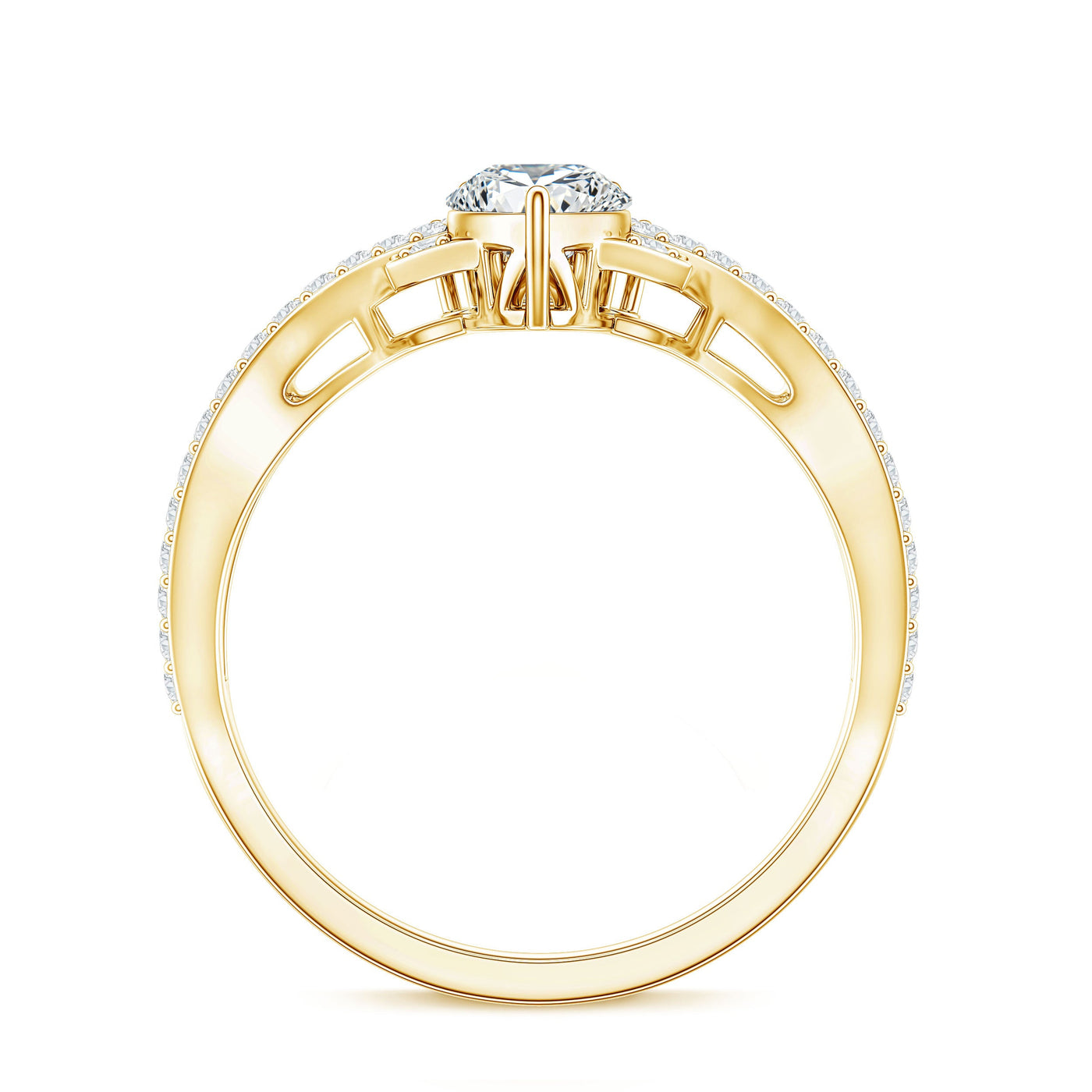Lab Grown Diamond Teardrop Designer Engagement Ring Rosec Jewels