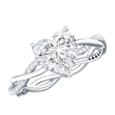 Brilliant Cut Lab Grown Diamond Heart Shape Engagement Ring Rosec Jewels