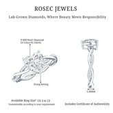 Brilliant Cut Lab Grown Diamond Heart Shape Engagement Ring Rosec Jewels