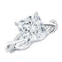 Certified 3 Carat Moissanite Princess Cut Engagement Ring with Braided Shank Rosec Jewels