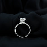 Certified 3 Carat Moissanite Princess Cut Engagement Ring with Braided Shank Rosec Jewels
