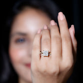 Certified 3 Carat Moissanite Princess Cut Engagement Ring with Braided Shank Rosec Jewels