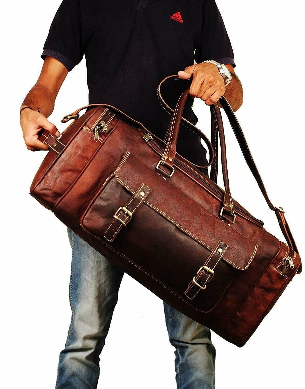 Traveler Weekender Duffle Classy Leather Bags