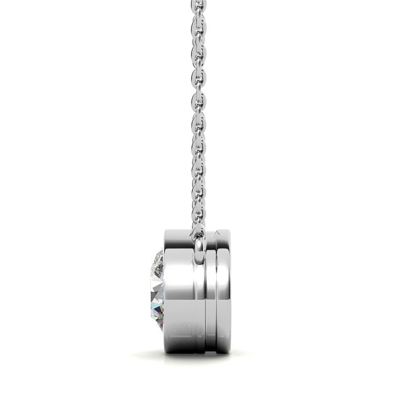 3.00 CTW Lab Grown Diamond Bezel Pendant Necklace in 14K Gold