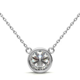 3.00 CTW Lab Grown Diamond Bezel Pendant Necklace in 14K Gold VossAgin