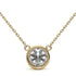 3.00 CTW Lab Grown Diamond Bezel Pendant Necklace in 14K Gold VossAgin