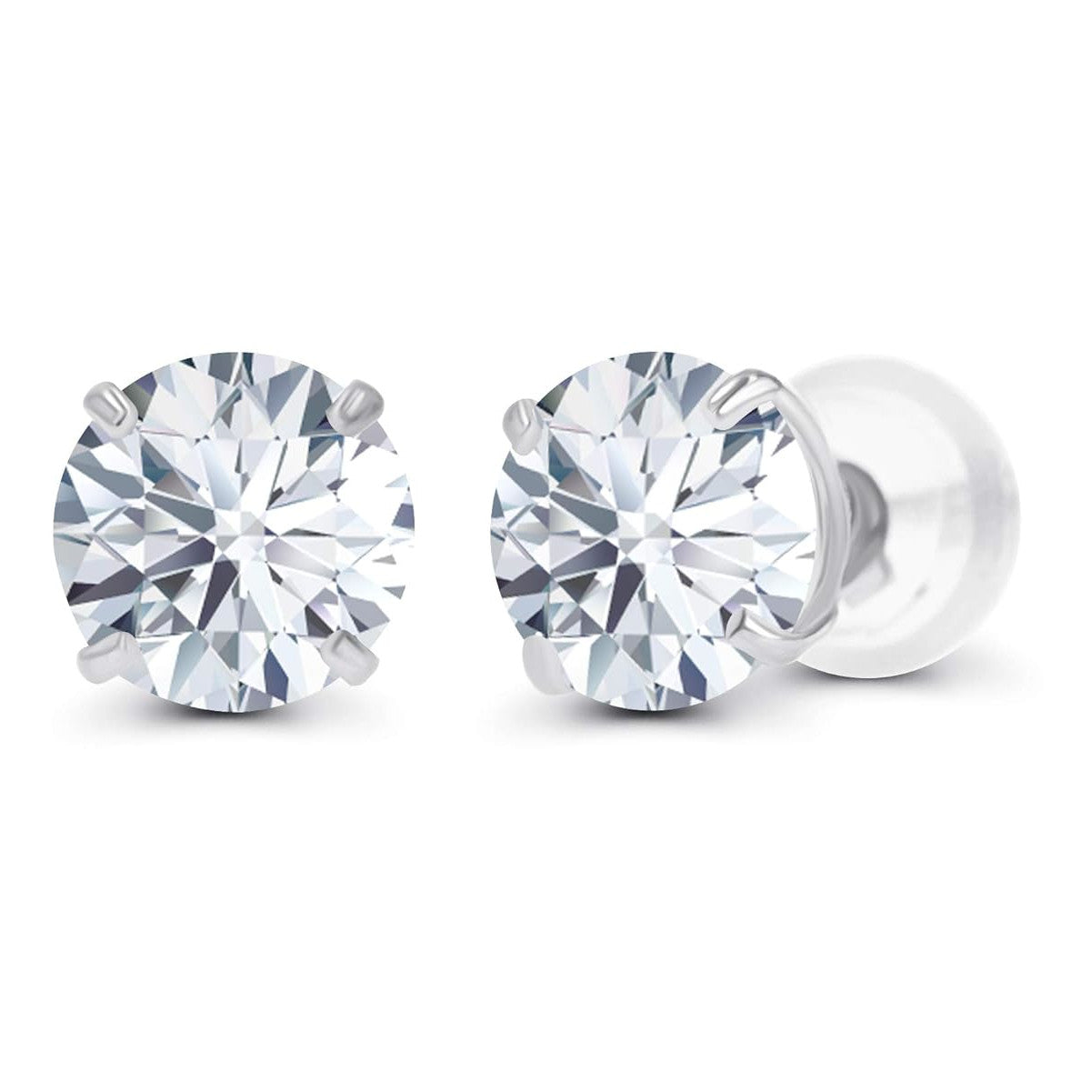 2.00 CTW AGI Certified Lab Grown Diamond Stud Earrings in 14K Gold – E Color, VS Clarity VossAgin