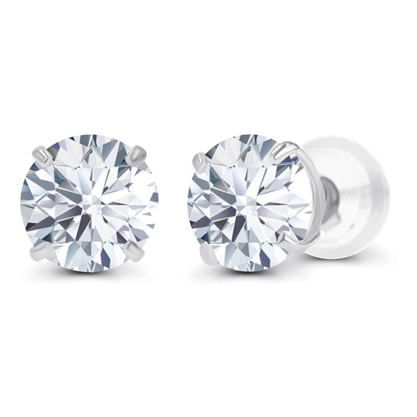 2.00 CTW AGI Certified Lab Grown Diamond Stud Earrings in 14K Gold – E Color, VS Clarity VossAgin