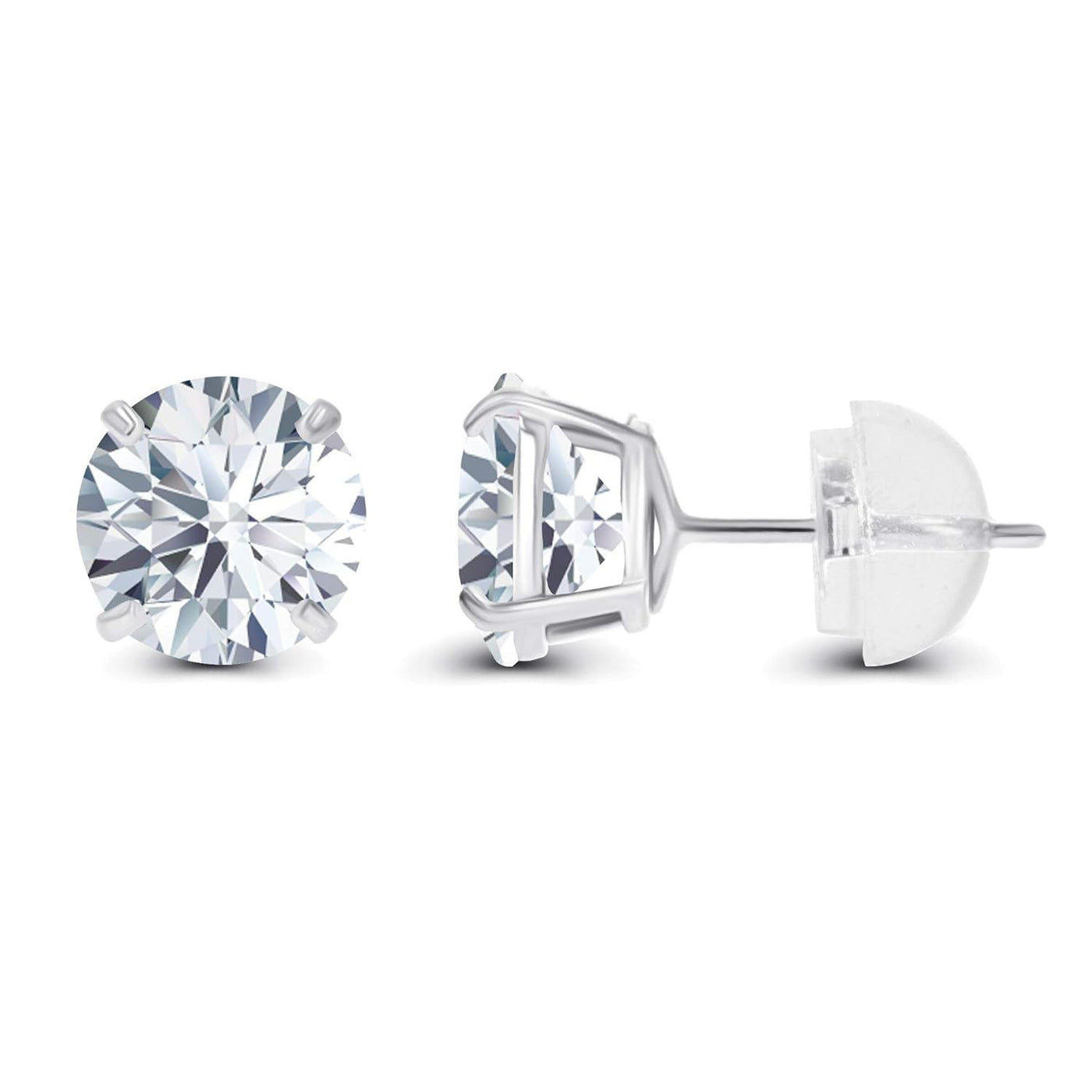 2.00 CTW AGI Certified Lab Grown Diamond Stud Earrings in 14K Gold – E Color, VS Clarity VossAgin