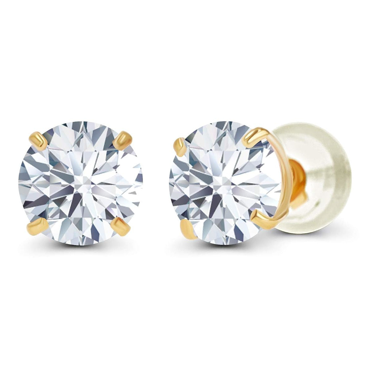 2.00 CTW AGI Certified Lab Grown Diamond Stud Earrings in 14K Gold – E Color, VS Clarity VossAgin
