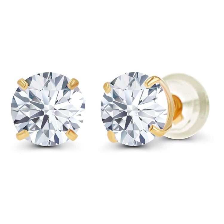 2.00 CTW AGI Certified Lab Grown Diamond Stud Earrings in 14K Gold – E Color, VS Clarity VossAgin
