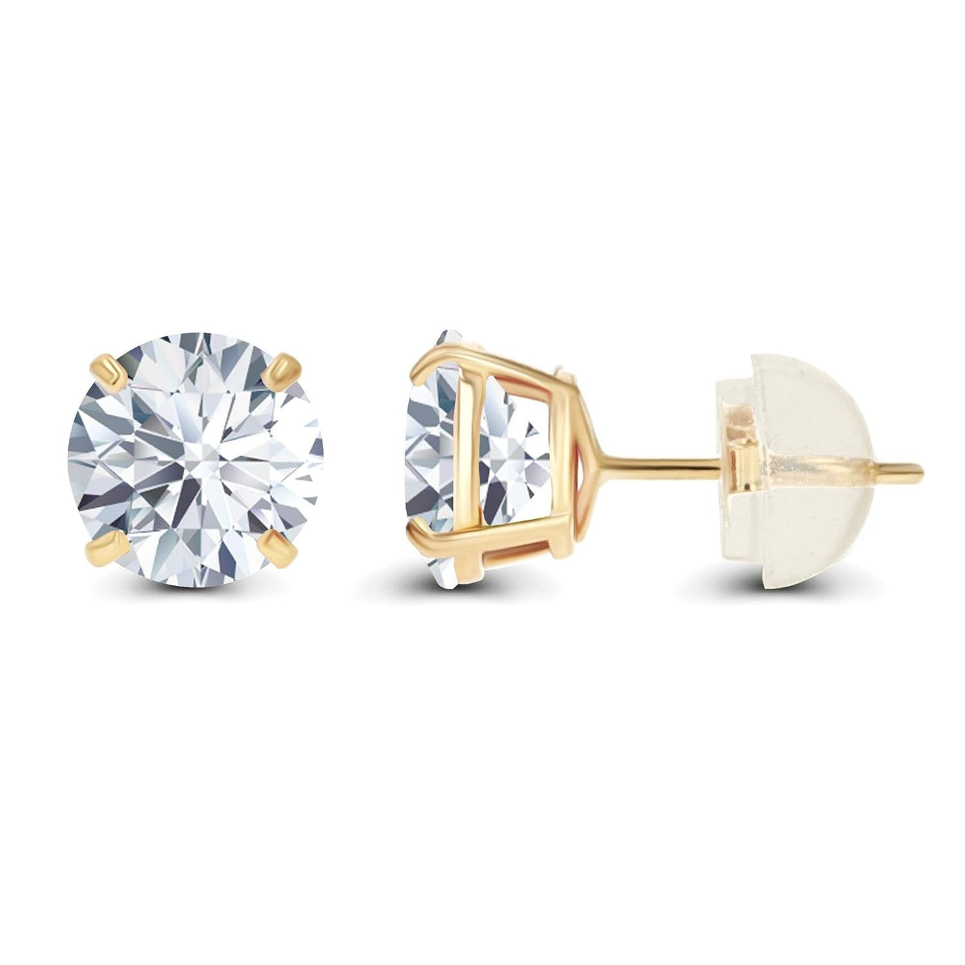 2.00 CTW AGI Certified Lab Grown Diamond Stud Earrings in 14K Gold – E Color, VS Clarity VossAgin