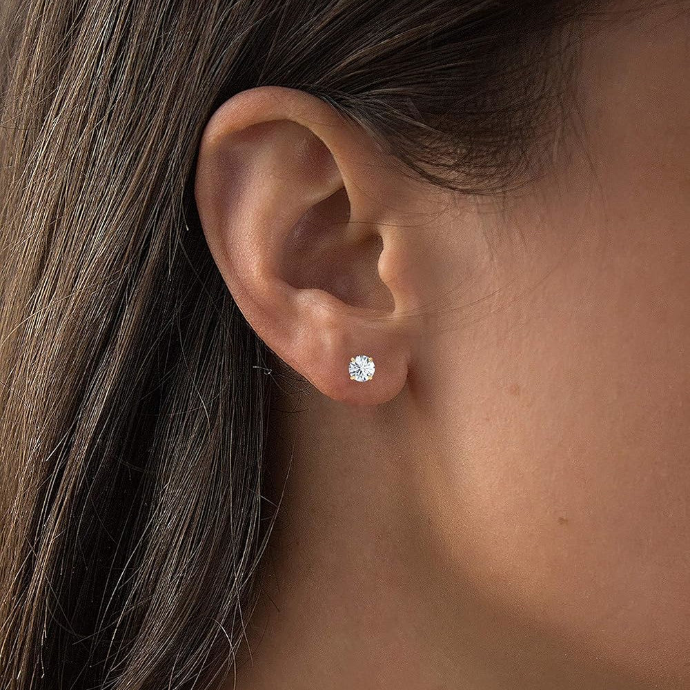 2.00 CTW AGI Certified Lab Grown Diamond Stud Earrings in 14K Gold – E Color, VS Clarity VossAgin