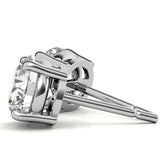 1 CTW Lab-Grown Diamond Stud Earrings - G/VS Clarity - 14k Gold Over Sterling Silver - White or Yellow Gold Option VossAgin
