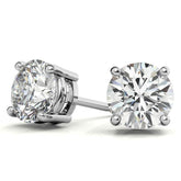 1 CTW Lab-Grown Diamond Stud Earrings - G/VS Clarity - 14k Gold Over Sterling Silver - White or Yellow Gold Option VossAgin