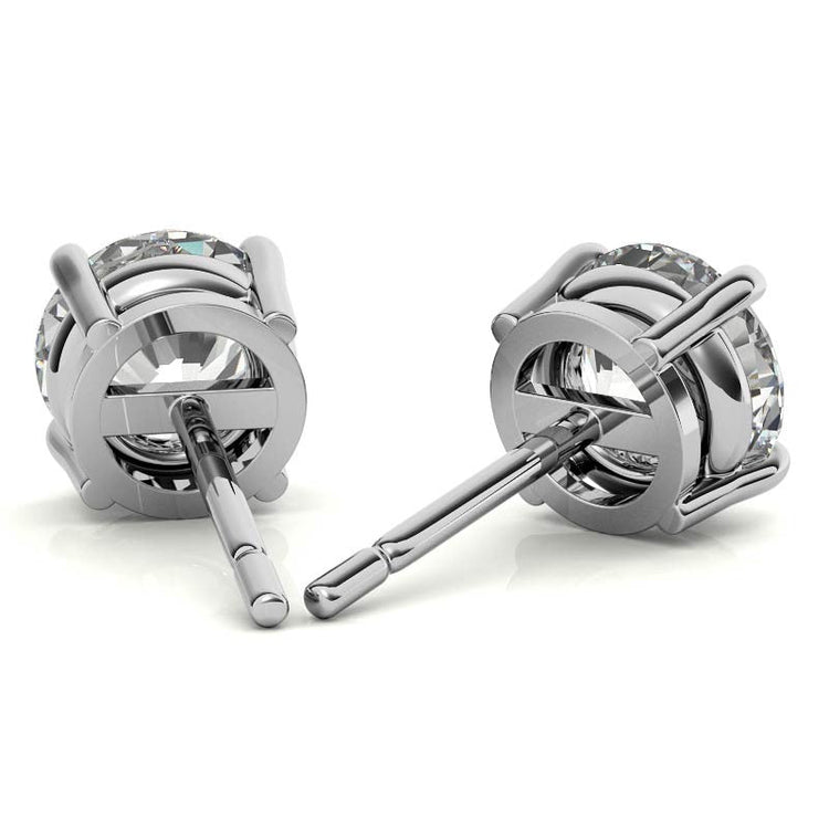 1 CTW Lab-Grown Diamond Stud Earrings - G/VS Clarity - 14k Gold Over Sterling Silver - White or Yellow Gold Option VossAgin